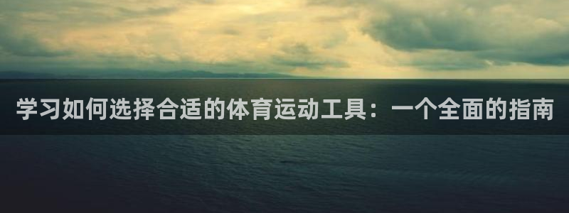 熊猫体育官方网站：学习如何选择合适的体育运动工具：一个全面的指南